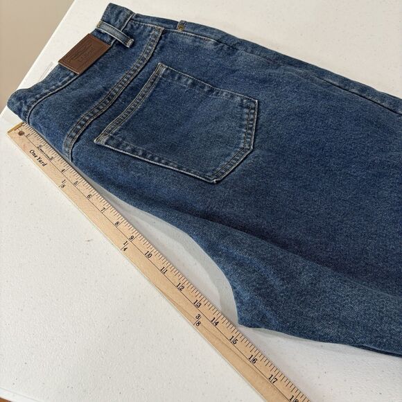 LL Bean Double L Flannel Lined Jeans Women 16R Deer Winter Denim Retro 80s Mom - Picture 8 of 9